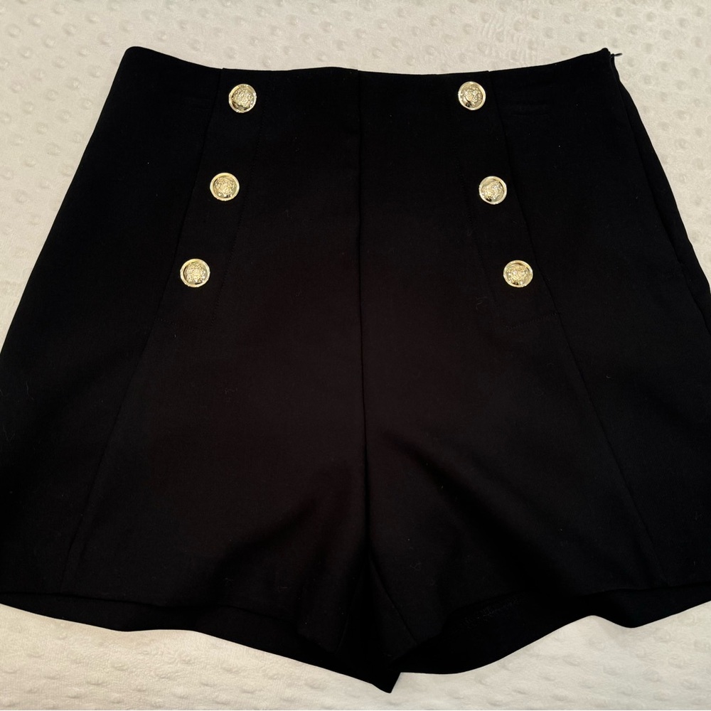 Zara black dress shorts